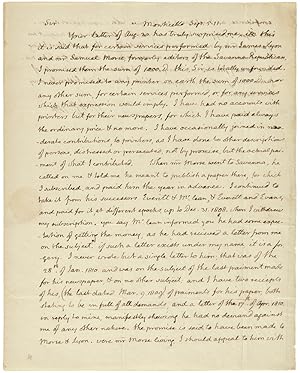 [AUTOGRAPH LETTER, SIGNED, FROM THOMAS JEFFERSON TO JAMES L. EDWARDS OF BOSTON, REFUSING DEMANDS ...
