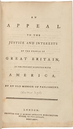 AN APPEAL TO THE JUSTICE AND INTERESTS OF THE PEOPLE OF GREAT BRITAIN, IN THE PRESENT DISPUTES WI...