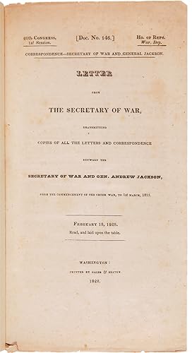 LETTER FROM THE SECRETARY OF WAR, TRANSMITTING COPIES OF ALL THE LETTERS AND CORRESPONDENCE BETWE...