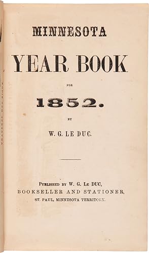 MINNESOTA YEAR BOOK FOR 1852