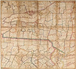 Seller image for MAP OF THE STATE OF NEW YORK WITH PART OF THE STATES OF PENNSYLVANIA, NEW JERSEY &c. COMPILED, CORRECTED AND PUBLISHED FROM THE MOST RECENT AUTHORITIES AND ACCURATE SURVEYS. for sale by William Reese Company - Americana