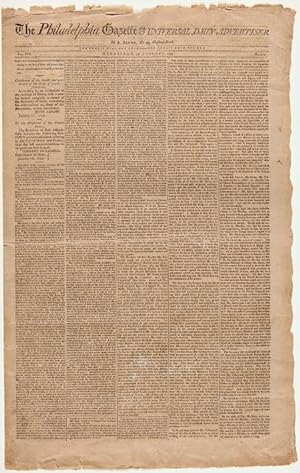 Seller image for THE PHILADELPHIA GAZETTE & UNIVERSAL DAILY ADVERTISER for sale by William Reese Company - Americana
