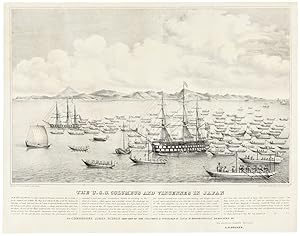 Seller image for THE U.S.S. COLUMBUS AND VINCENNES IN JAPAN. [with:] DEPARTURE OF THE U.S.S. COLUMBUS AND VINCENNES FROM JEDDO BAY, JULY 29th, 1846 for sale by William Reese Company - Americana