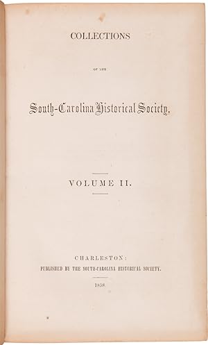 COLLECTIONS OF THE SOUTH-CAROLINA HISTORICAL SOCIETY