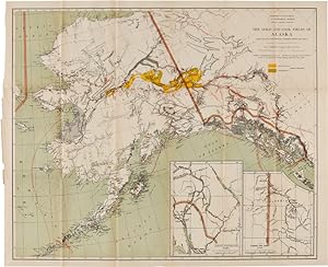 .MAP OF ALASKA SHOWING KNOWN GOLD-BEARING ROCKS WITH DESCRIPTIVE TEXT CONTAINING SKETCHES OF THE ...