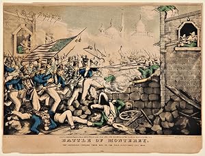 Seller image for BATTLE OF MONTEREY. THE AMERICANS FORGING THEIR WAY TO THE MAIN PLAZA, SEPTEMBER 23RD 1846 for sale by William Reese Company - Americana