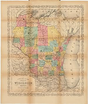 Seller image for A NEW MAP OF THE STATE OF WISCONSIN for sale by William Reese Company - Americana