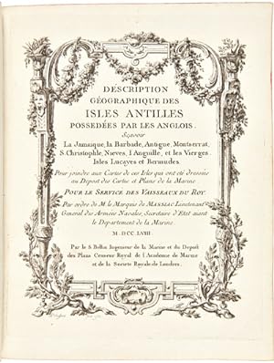 Seller image for DÉSCRIPTION GÉOGRAPHIQUE DES ISLES ANTILLES POSSEDÉES PAR LES ANGLOIS for sale by William Reese Company - Americana