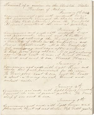 Seller image for MANUSCRIPT LOG OF THE U.S.S. DELAWARE, KEPT BY ROBERT STORER, DURING HER FINAL CRUISE HOME FROM THE MEDITERRANEAN] for sale by William Reese Company - Americana