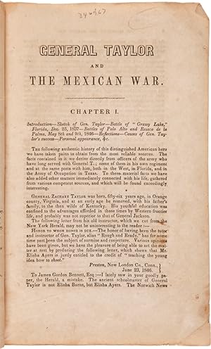 A SKETCH OF THE LIFE AND CHARACTER OF GEN. TAYLOR, THE AMERICAN HERO AND PEOPLE'S MAN; TOGETHER W...