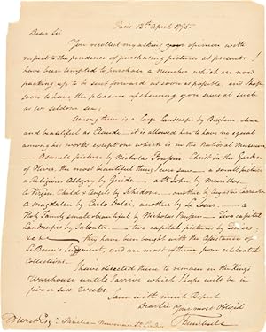 [AUTOGRAPH LETTER, SIGNED, FROM JOHN TRUMBULL TO BENJAMIN WEST]