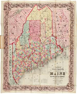 Seller image for COLTON'S RAILROAD & TOWNSHIP MAP OF THE STATE OF MAINE, WITH PORTIONS OF NEW HAMPSHIRE, NEW BRUNSWICK, & CANADA for sale by William Reese Company - Americana