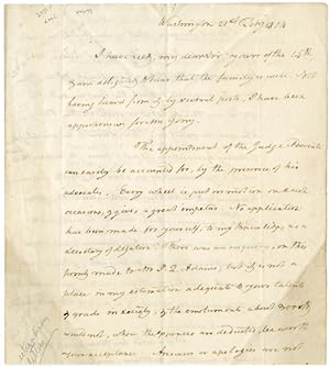 [AUTOGRAPH LETTER, SIGNED, FROM ELBRIDGE GERRY TO AN UNIDENTIFIED RECIPIENT, DISCUSSING MASSACHUS...