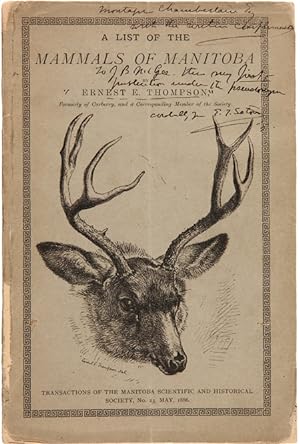 A LIST OF THE MAMMALS OF MANITOBA.TRANSACTIONS OF THE MANITOBA SCIENTIFIC AND HISTORICAL SOCIETY,...