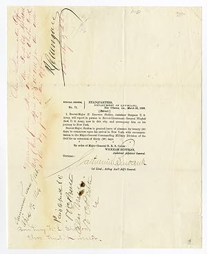 Seller image for SPECIAL ORDERS, No. 71. HEADQUARTERS, DEPARTMENT OF LOUISIANA, NEW ORLEANS, LA., MARCH 28, 1866 for sale by William Reese Company - Americana