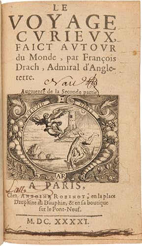 Image du vendeur pour LE VOYAGE CURIEUX, FAICT AUTOUR DU MONDE, PAR FRANOIS DRACH. mis en vente par William Reese Company - Americana