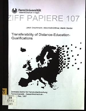 Bild des Verkufers fr Transferability of Distance-Education-Qualifications ZIFF Papiere 107 zum Verkauf von books4less (Versandantiquariat Petra Gros GmbH & Co. KG)