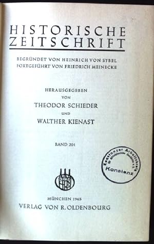 Bild des Verkufers fr Historische Zeitschrift, band 201 zum Verkauf von books4less (Versandantiquariat Petra Gros GmbH & Co. KG)