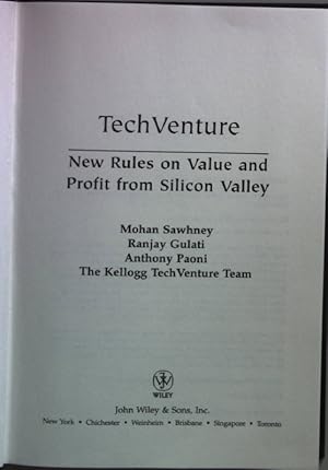 Bild des Verkufers fr Tech Venture: New Rules on Value and Profit from Silicon Valley. zum Verkauf von books4less (Versandantiquariat Petra Gros GmbH & Co. KG)