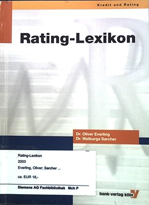 Bild des Verkufers fr Rating-lexikon. zum Verkauf von books4less (Versandantiquariat Petra Gros GmbH & Co. KG)