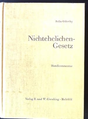 Seller image for Nichtehelichengesetz, Gesetz ber die rechtiche Stellung der nichtehelichen Kinder - NeG for sale by books4less (Versandantiquariat Petra Gros GmbH & Co. KG)