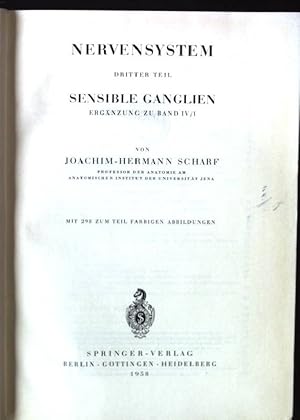 Seller image for Handbuch der Mikroskopischen Anatomie des Menschen: BAND IV: Nervensystem, Dritter Teil: Sensible Ganglien (Ergnzung zu Band IV/I). for sale by books4less (Versandantiquariat Petra Gros GmbH & Co. KG)