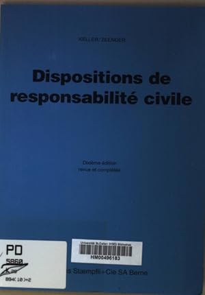 Seller image for Dispositions de droit federal sur la responsabilite civile et l'assurance RC. for sale by books4less (Versandantiquariat Petra Gros GmbH & Co. KG)