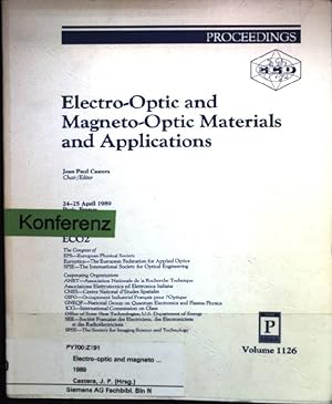Seller image for Electro-Optic and Magneto-Optic Materials and Applications, 24-25 April 1989 SPIE Volume 1126 for sale by books4less (Versandantiquariat Petra Gros GmbH & Co. KG)