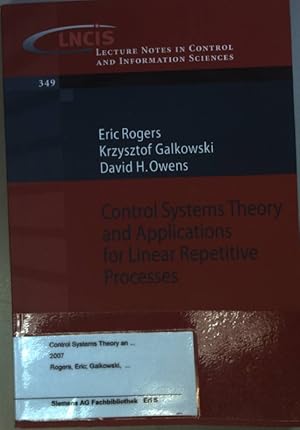 Image du vendeur pour Control systems theory and applications for linear repetitive processes. Lecture notes in control and information sciences ; Vol. 349 mis en vente par books4less (Versandantiquariat Petra Gros GmbH & Co. KG)