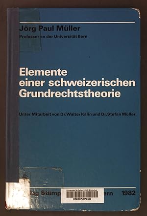 Immagine del venditore per Elemente einer schweizerischen Grundrechtstheorie. venduto da books4less (Versandantiquariat Petra Gros GmbH & Co. KG)