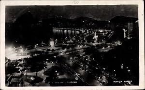 Bild des Verkufers fr Foto Ansichtskarte / Postkarte Rio de Janeiro Brasilien, Praa Paris, Nachtszene zum Verkauf von akpool GmbH