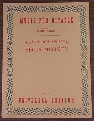 Bild des Verkufers fr Sechs Musiken Op. 25 : Musik fr Gitarre. zum Verkauf von Antiquariat Peda