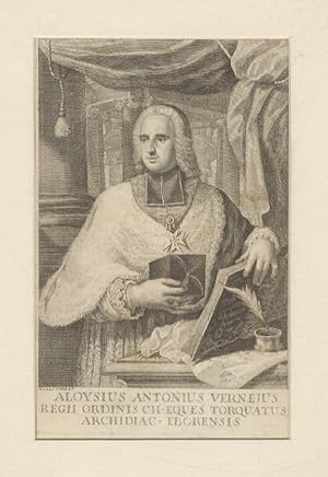 Aloysius Antonius Vernejus Regii Ordinis Ch. Eques Torquatus Archidiac. Eboriensis. (Ritratto a m...