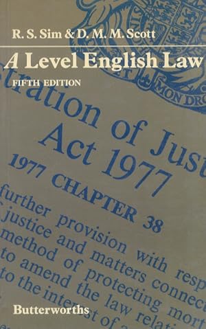 "A" Level English Law. Fifth Edition.