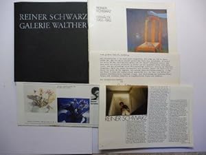 Imagen del vendedor de REINER SCHWARZ GALERIE WALTHER DSSELDORF 1978 // REINER SCHWARZ GEMLDE 1962-1983 OSTDEUTSCHE GALERIE REGENSBURG 1984. 2 kl. Kataloge + AUTOGRAPH *. a la venta por Antiquariat am Ungererbad-Wilfrid Robin