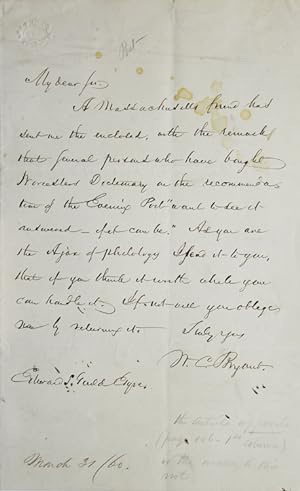 Autograph Letter Signed, to Edward S.[herman] Gould