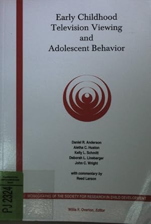 Image du vendeur pour Early childhood television viewing and adoloscent behavior. mis en vente par books4less (Versandantiquariat Petra Gros GmbH & Co. KG)