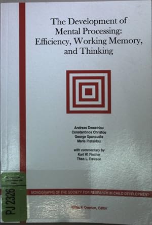 Imagen del vendedor de The development of mental processing: efficiency, working memory, and thinking. a la venta por books4less (Versandantiquariat Petra Gros GmbH & Co. KG)