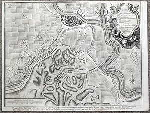 Antique Map ZARAGOZA, Battle of SARAGOSSA,SPAIN, City plan, Rapin/Tindal 1745