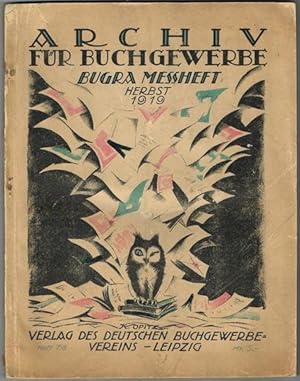 Archiv für Buchgewerbe. Begründet von Alexander Waldow. BUGRA Messheft. Heft 7/8. Herbst 1919 / B...