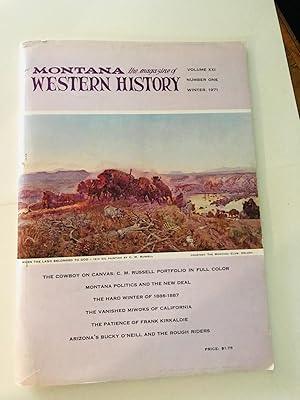 Bild des Verkufers fr Montana the magazine of Western History, Volume XXI Number one Winter, 1971 zum Verkauf von H&G Antiquarian Books