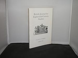 British Journal for Eighteenth Century Studies Spring 1989 (Volume 12, Number 1) Articles include...