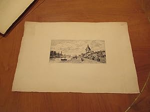 Bild des Verkufers fr Original Engraving "Donjon Et Quai De Libourne" zum Verkauf von Arroyo Seco Books, Pasadena, Member IOBA