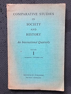 Imagen del vendedor de Comparative Studies in Society and History; An International Quarterly, Vol. I, no. 1, October 1958 a la venta por Cragsmoor Books