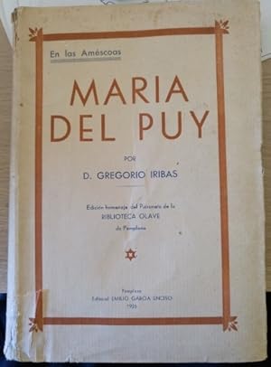 Imagen del vendedor de MARIA DEL PUY. a la venta por Libreria Lopez de Araujo