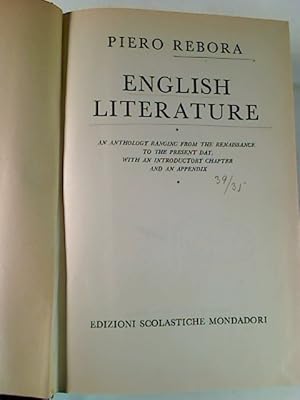 Piero Rebora : English Literature.