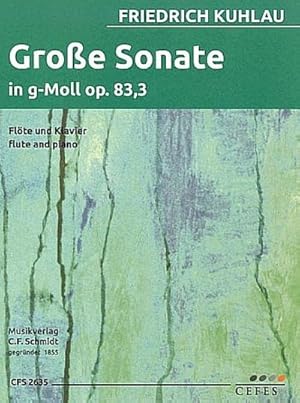 Bild des Verkufers fr Groe Sonate g-Moll op.83,3fr Flte und Klavier zum Verkauf von AHA-BUCH GmbH