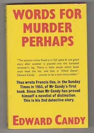 Imagen del vendedor de Words for Murder Perhaps by Edward Candy (First Edition) Gollancz File Copy a la venta por Heartwood Books and Art