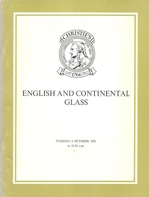 English and Continental Glass Auktion: Christie, Manson & Woods : 9.6.1981. The Property of Mrs. ...