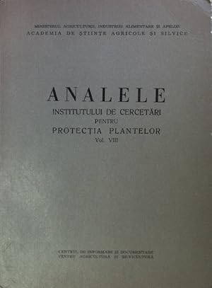 Analele: Institutului de cercetari pentru protectia plantelor: Vol. VIII - 1970.